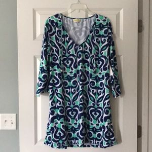 NWT Viv & Lou Luna lagoon tunic coverup